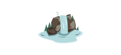 Image for Waterfall Nature Rocky Cricut SVG Design