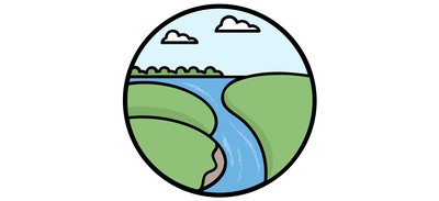 Image for Waterfall Lake View Fields Cricut SVG Design