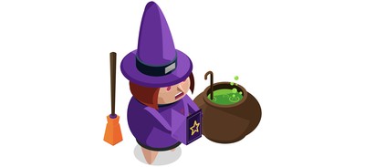 Image for Witch Cauldron Broom Cricut SVG Design