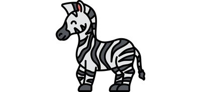 Image for Zebra Black And White Fauna Cricut SVG Design